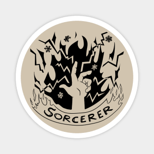 Sorcerer Class - Black Design Magnet